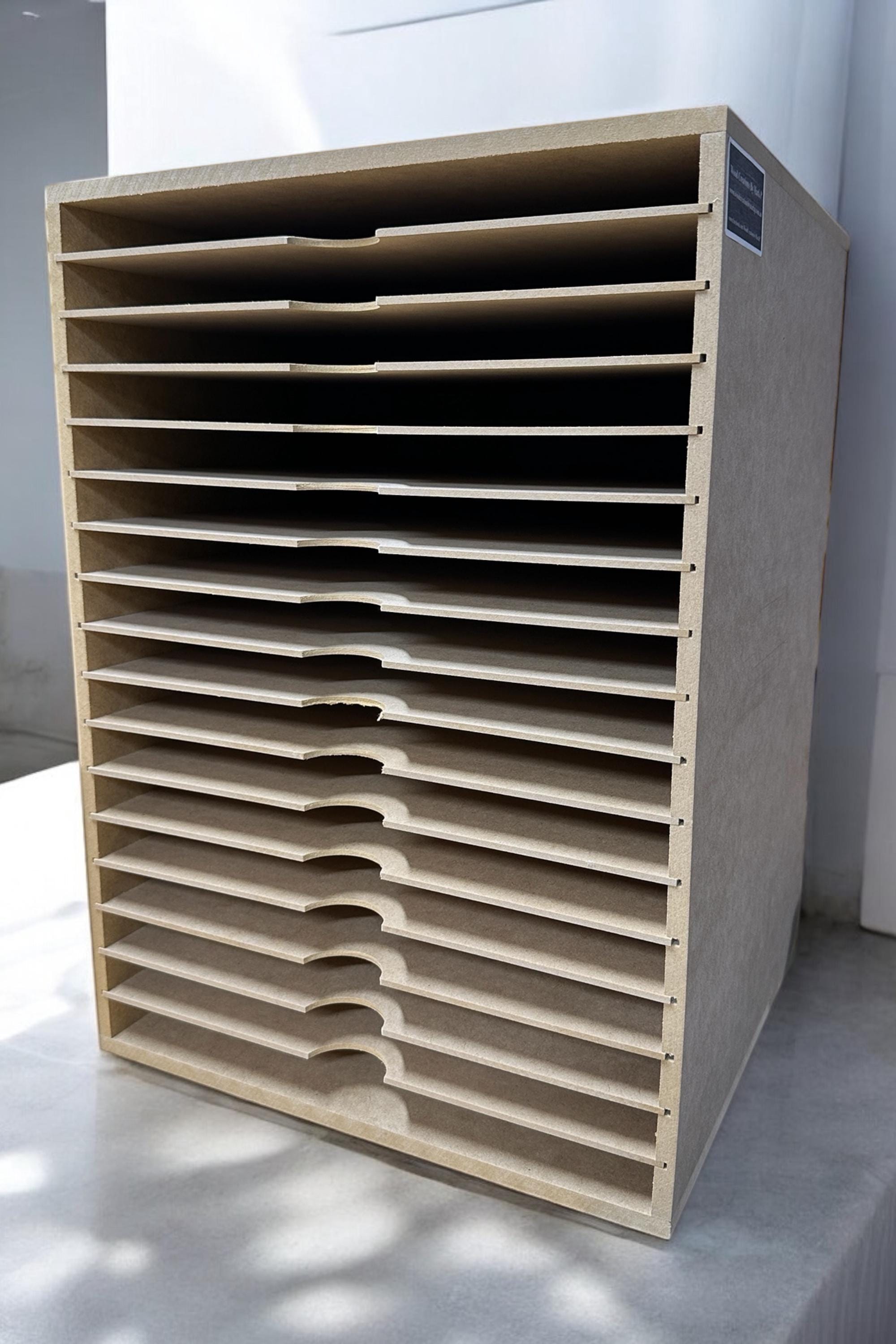 Card Stock Paper Storage box for 12" x 12" 17 Shelves