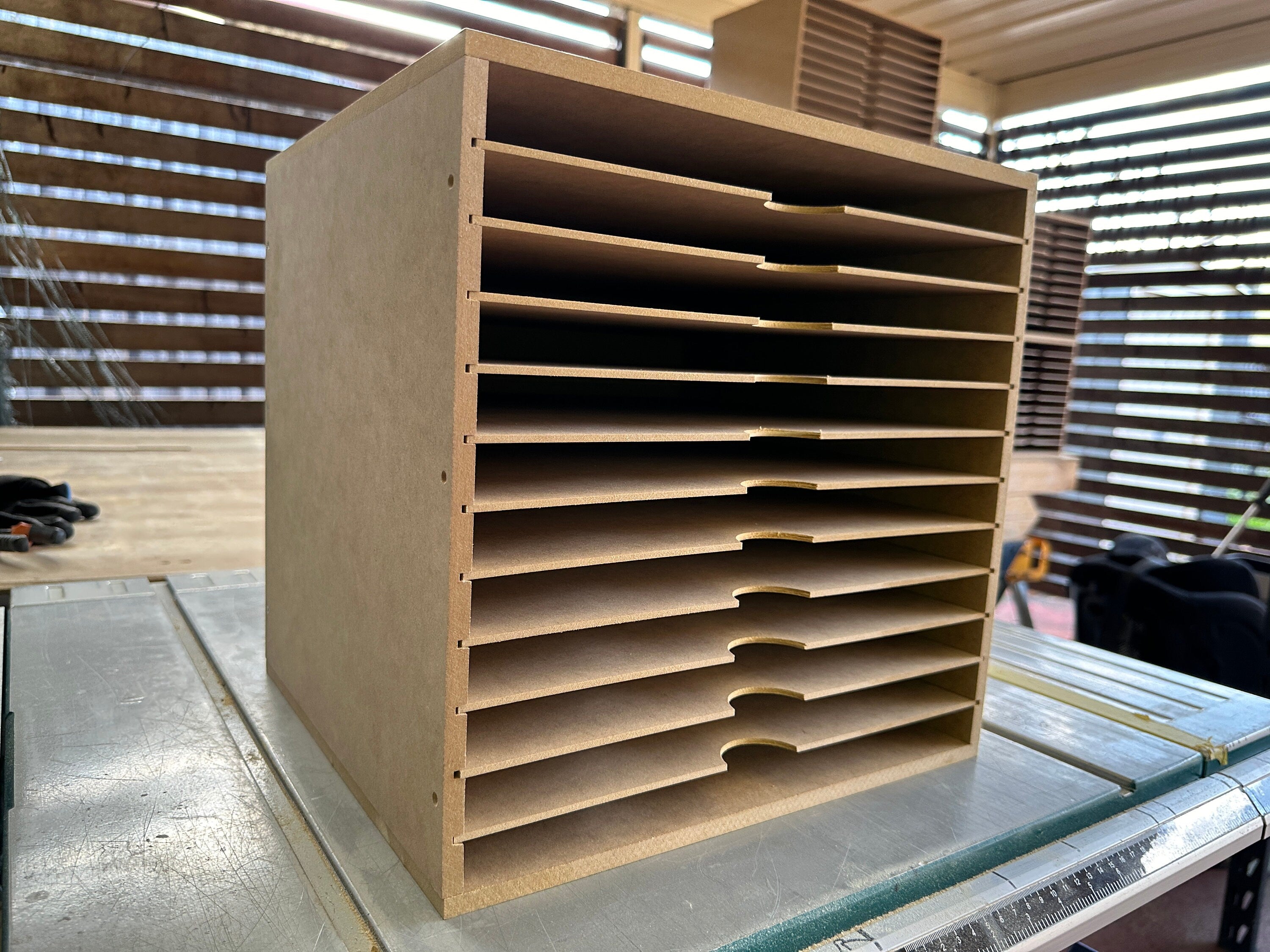 Card Stock Paper Storage Box for 12" x 12" 12 Shelve.