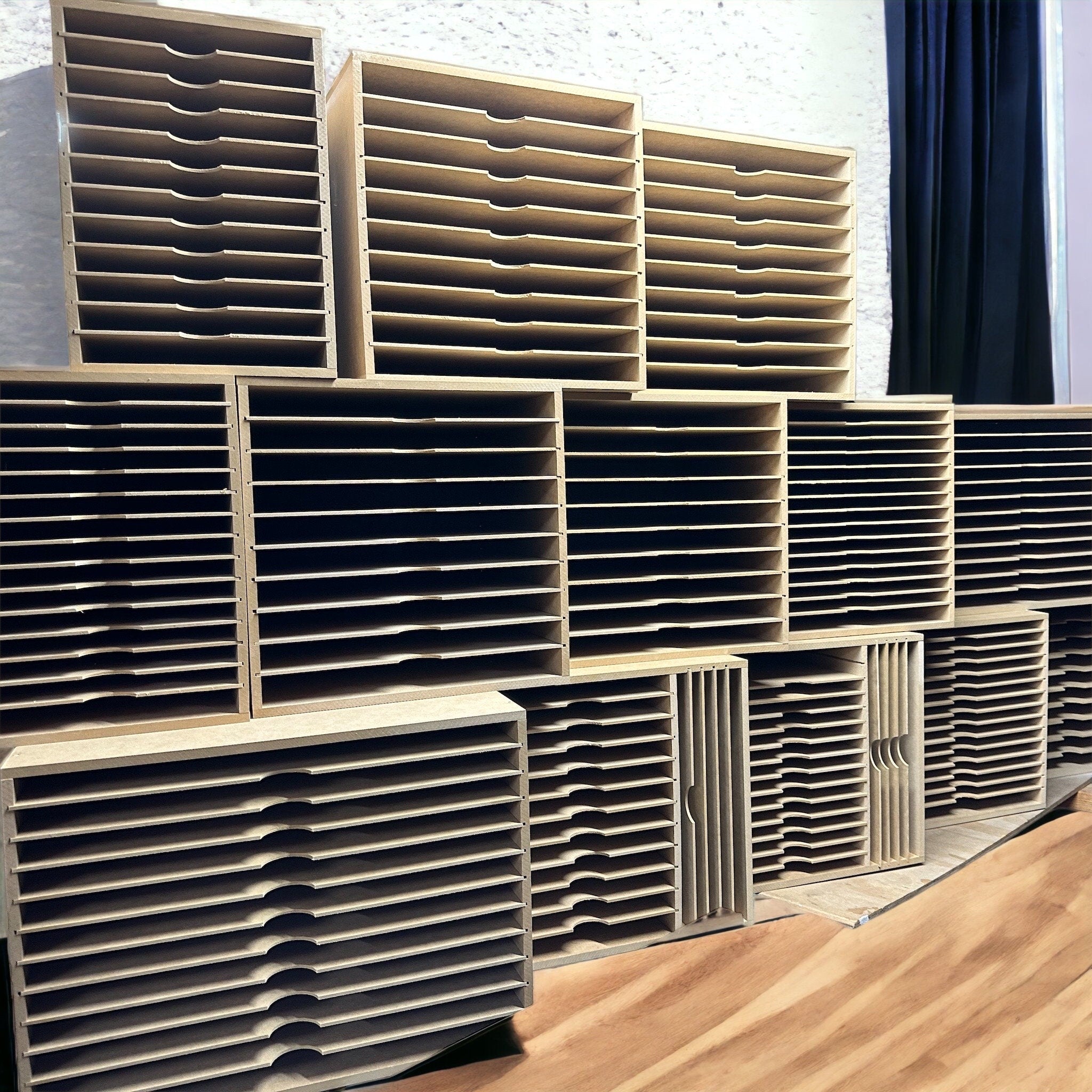 Card Stock Paper Storage box for 12" x 12" 17 Shelves