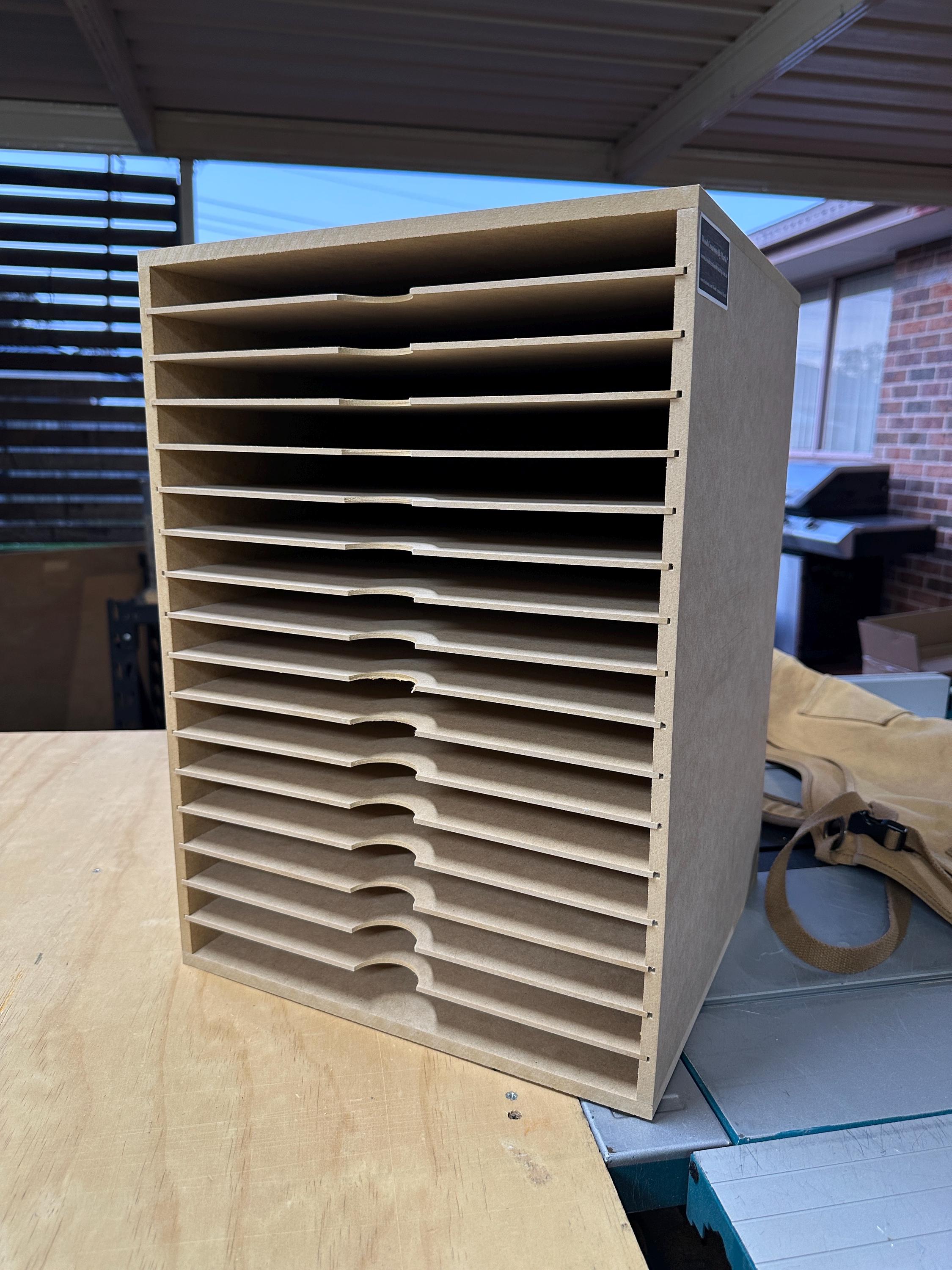 Card Stock Paper Storage box for 12" x 12" 17 Shelves