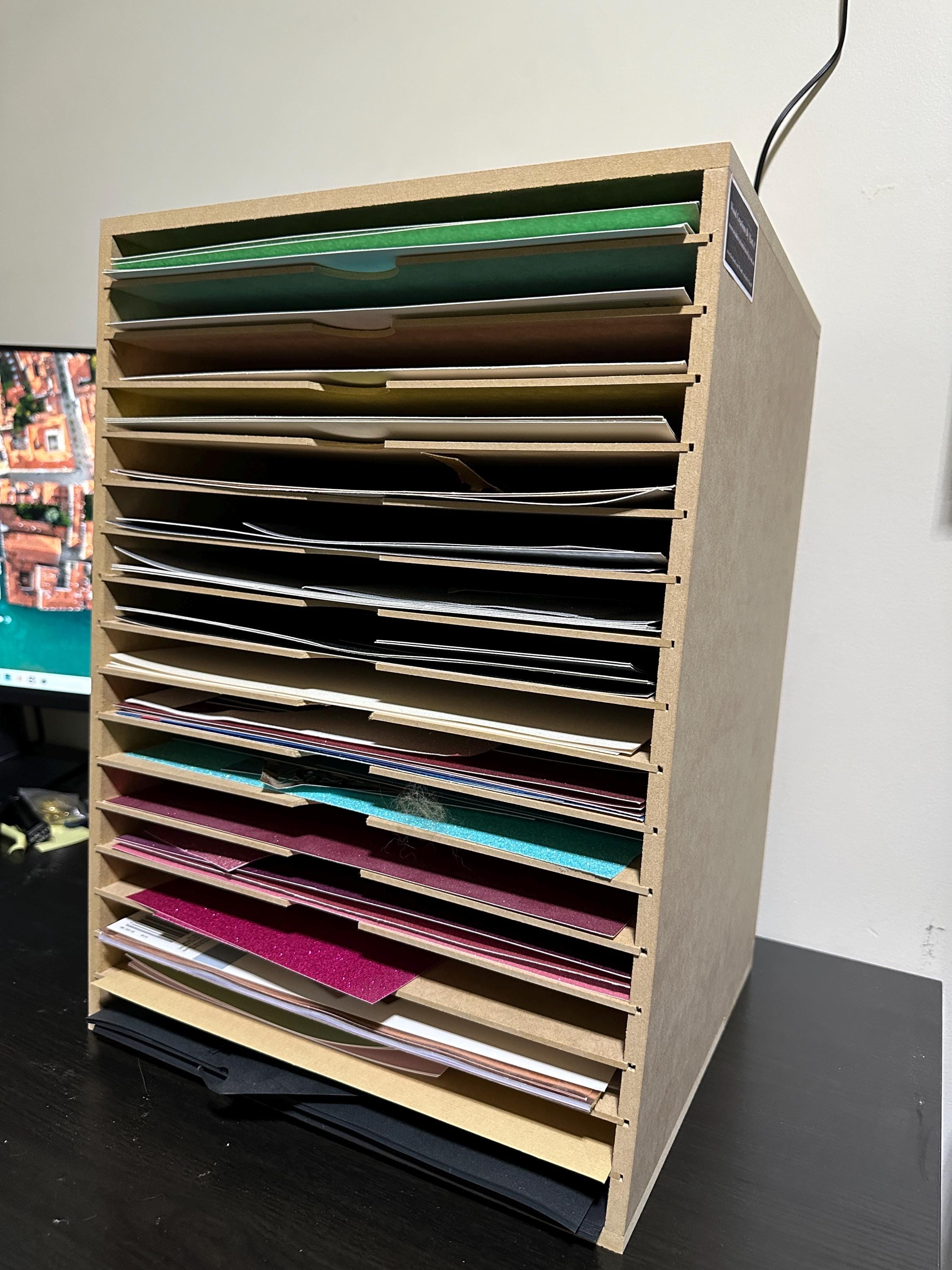 Card Stock Paper Storage box for 12" x 12" 17 Shelves