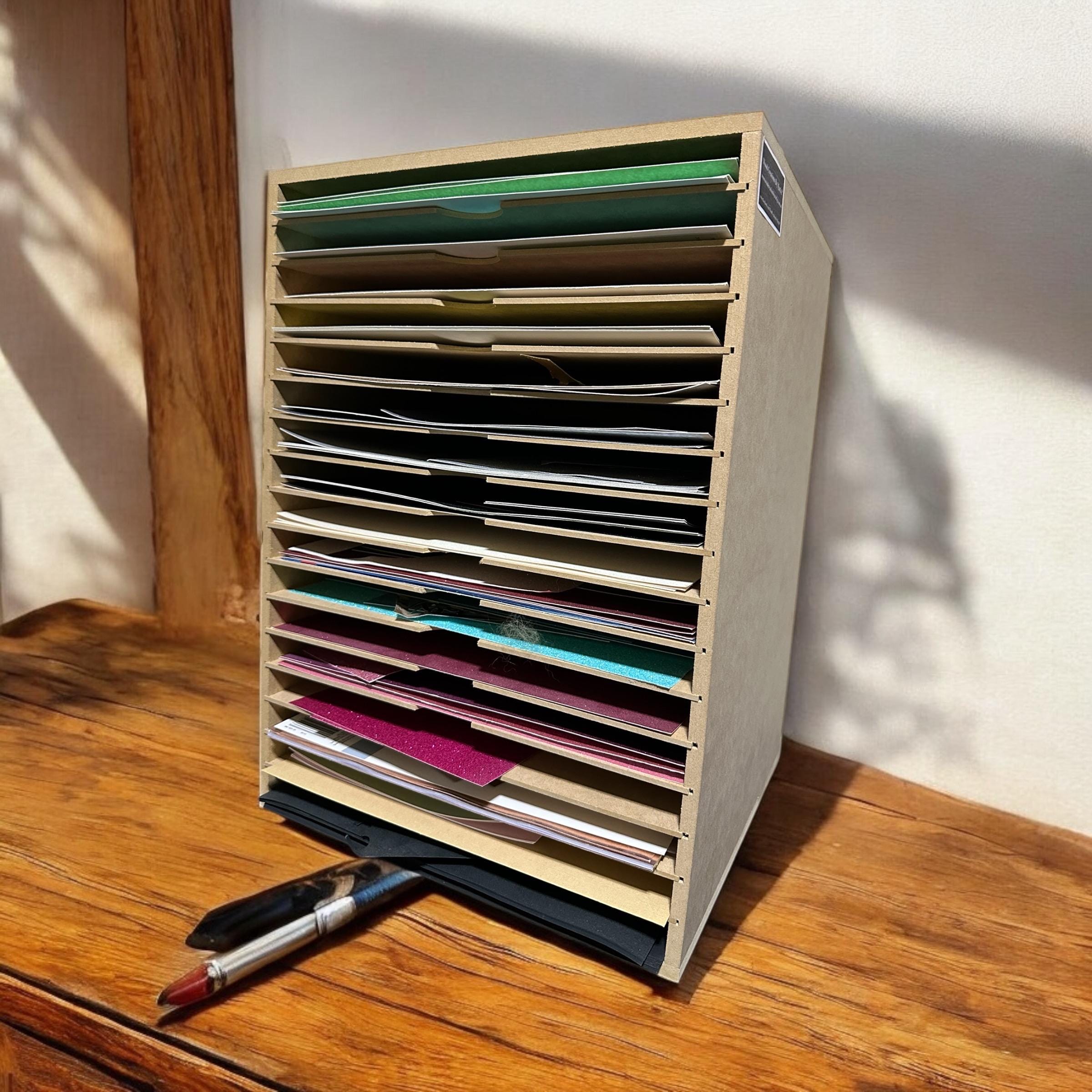 Card Stock Paper Storage box for 12" x 12" 17 Shelves
